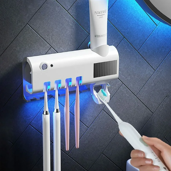 Стерилизатор зубных щеток/ Держатель для зубных щеток станков / Дозатор зубной пасты