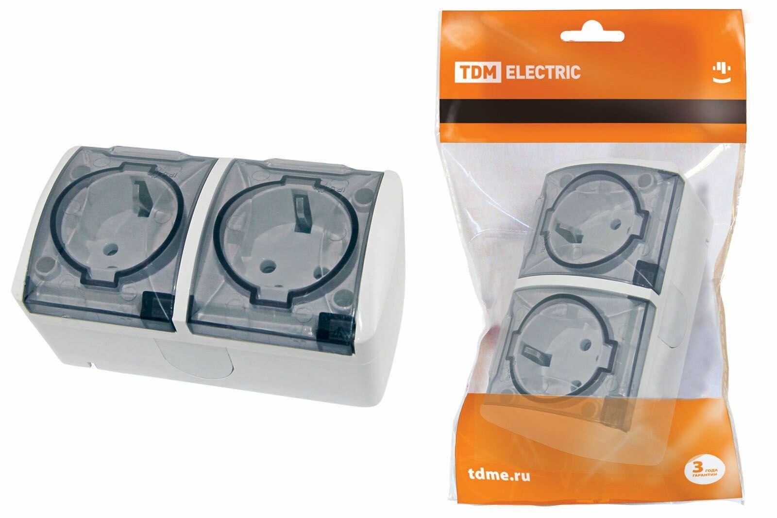 Розетка двойная 2P+PE TDM Electric - фото №16