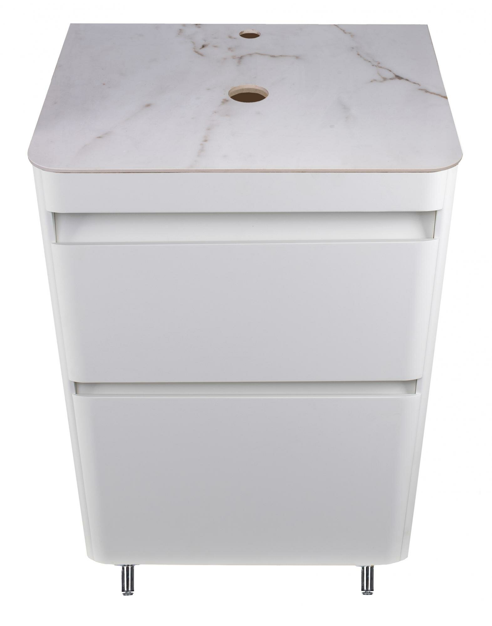 фото Style Line Тумба со столешницей Атлантика 60 Люкс напольная, антискрейч Style Line