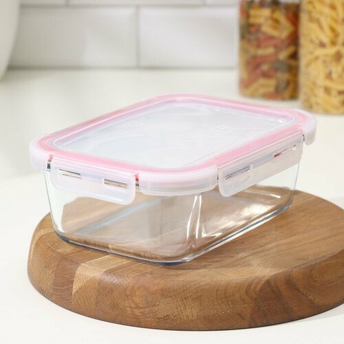 Paşabahçe Контейнер прямоугольный Borcam, стеклянный, 1800 мл, с крышкой