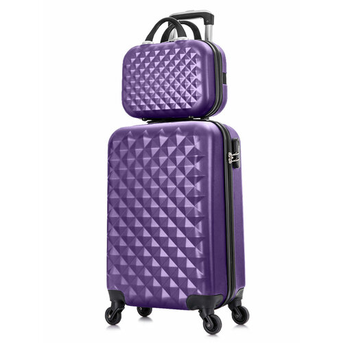 фото Комплект чемоданов l'case phatthaya, 2 шт., размер s, фиолетовый
