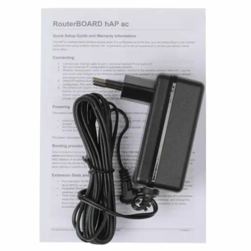 Mikrotik Wi-Fi Роутер hAP ac RB962UiGS-5HacT2HnT гигабитный, AC1750, 3xRJ45 1Гбит с, 1xRJ45+PoE IN, 1xRJ45+PoE OUT, 1xSFP, 1xUSB с поддержкой 3G 4G