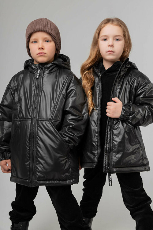 Куртка bodo, размер 110-116, черный