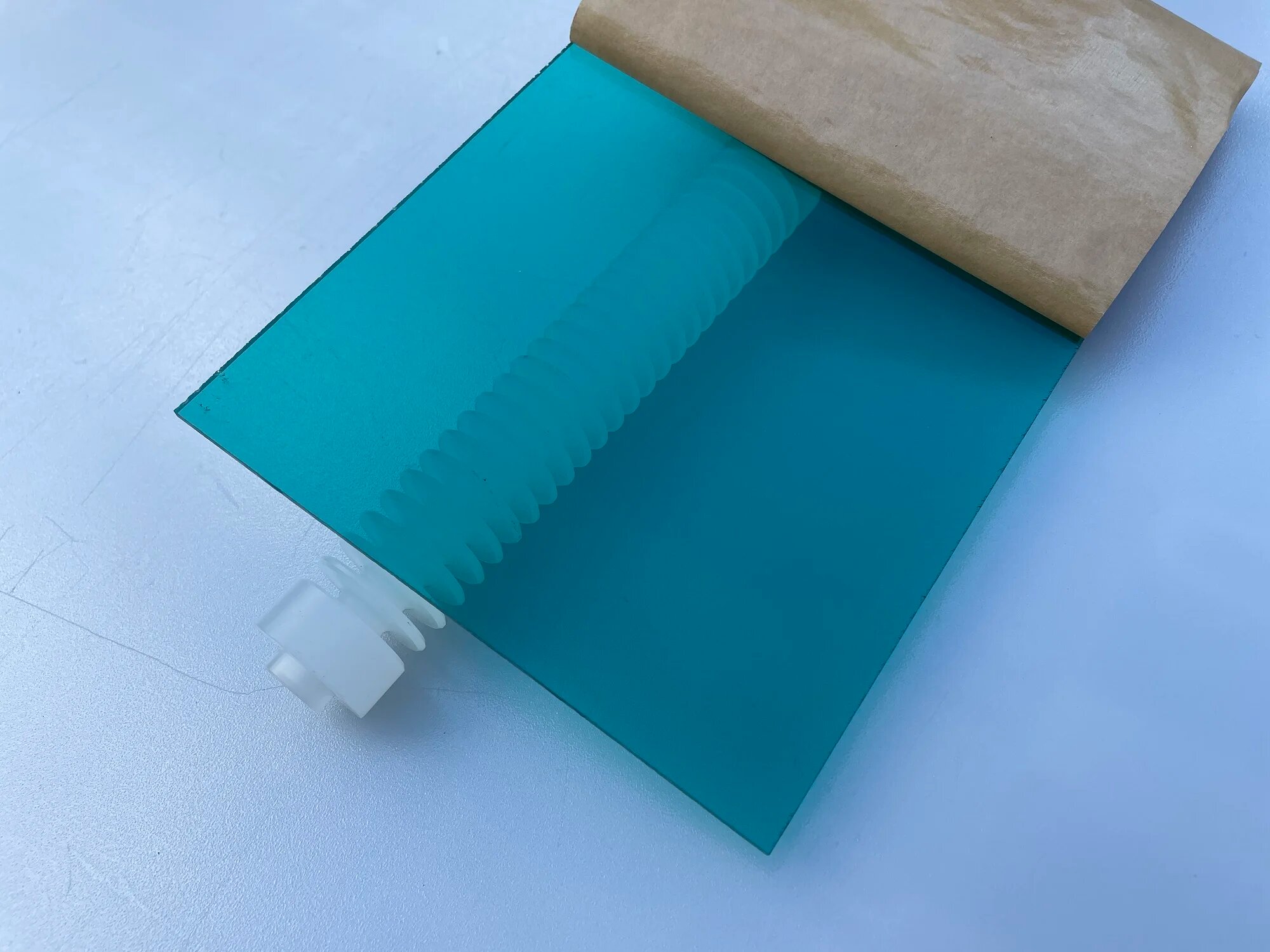 Красный/зеленый/оранжевый акриловый лист PMMA 2 мм 100x100x5mm 366 Cyan