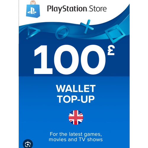 Карта пополнения кошелька PlayStation Store 100 GBP UK Великобритания 17500₽