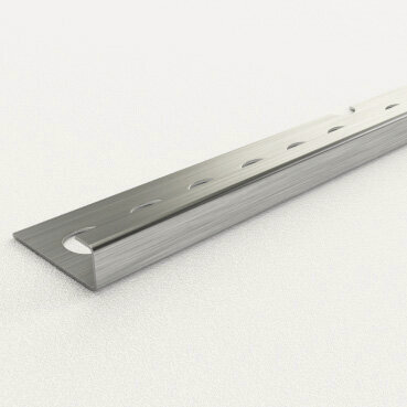 Изображение товара Профиль для плитки 8 мм Лука К8 НС, длина 2,7 м, нержавеющая сталь сатинированная