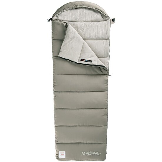 Спальный мешок Naturehike Envelope M400, (190+30)х80 см, (левый) (ТК: +1C), зеленый