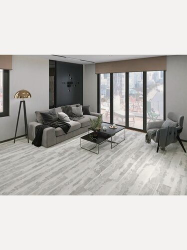 Изображение товара Ламинат Swiss Krono "Synonym", влагостойкий, однополосный, 33-й класс, 8мм, серый