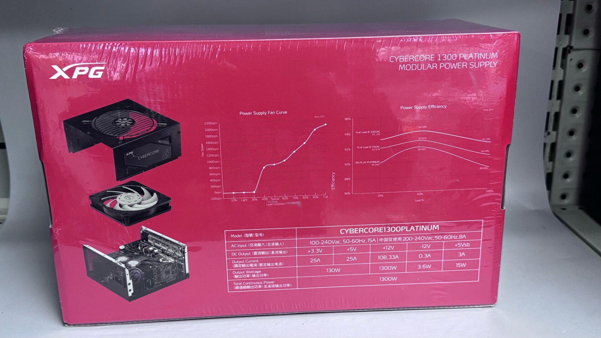 Блок питания ADATA XPG CYBER CORE 1300W Platinum CYBERCORE1300P-BKCEU — фото 1