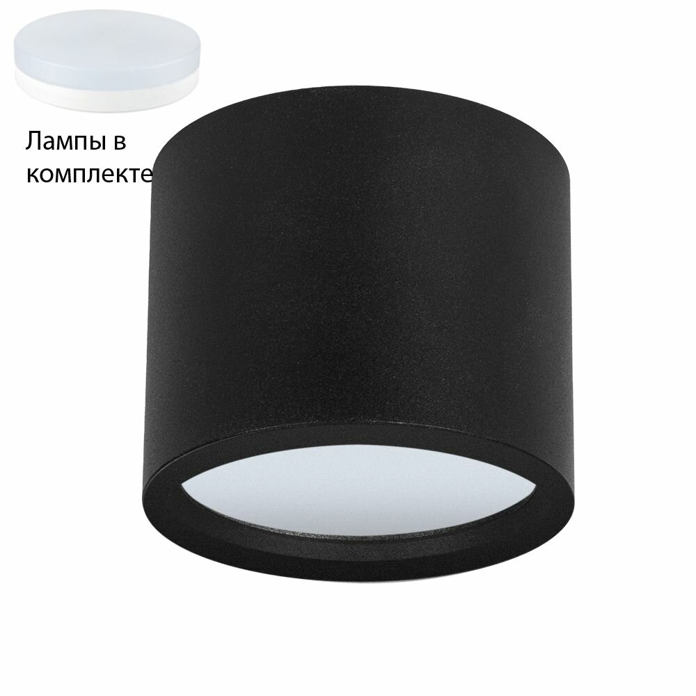 Светильник потолочный накладной с лампочкой Arte lamp A5548PL-1BK+Lamps