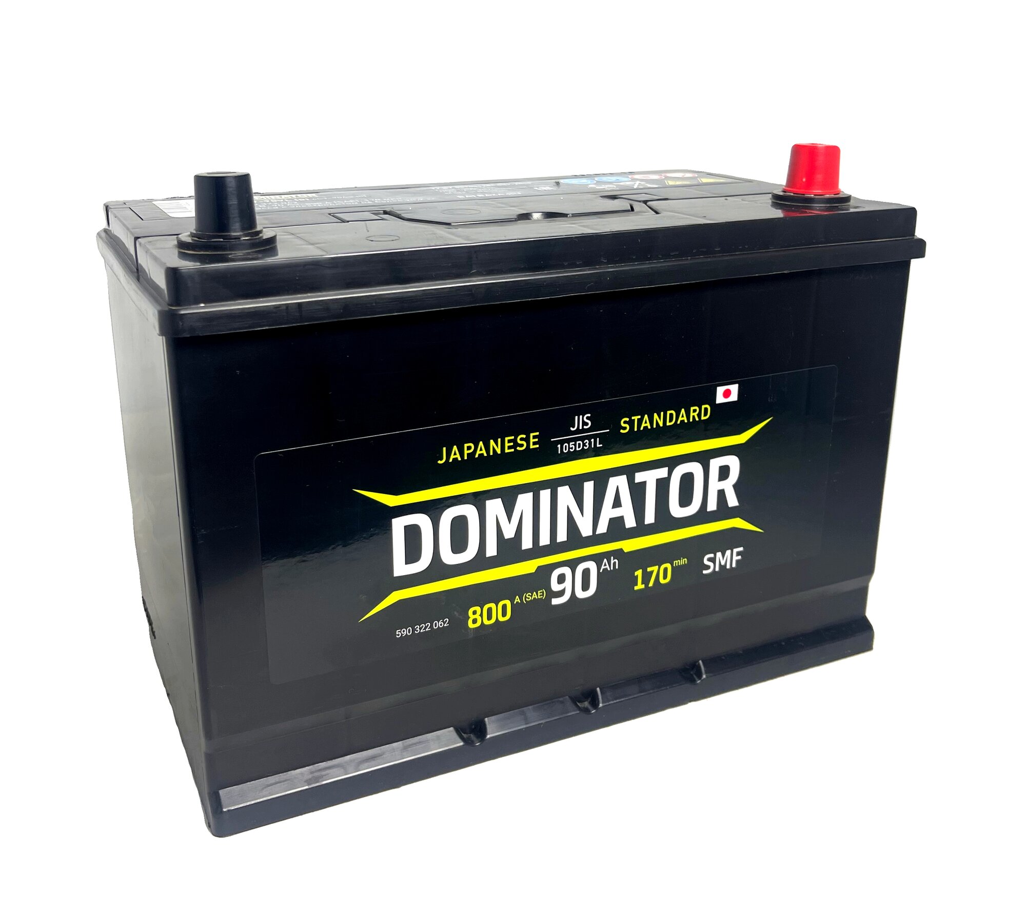Автомобильный аккумулятор DOMINATOR (JIS) 6ст- 90 А (0) D31 обратная полярность