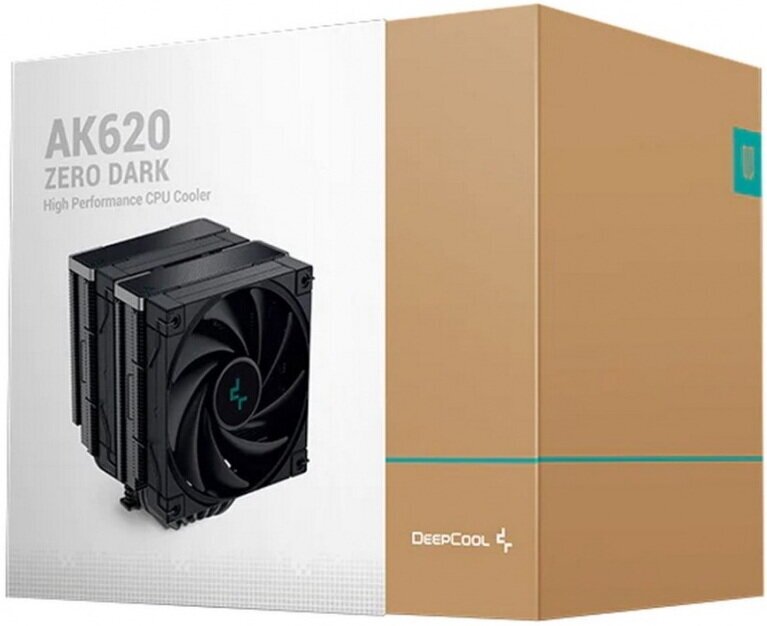 Кулер для охлаждения процессора Deepcool AK620 ZERO DARK, два вентилятора, черный — фото 1