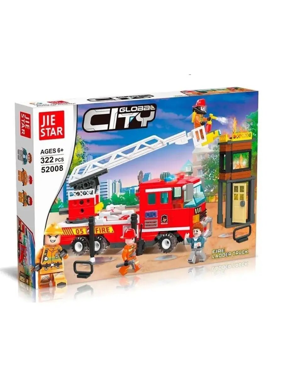 Конструктор набор Cities Сити Пожарные тушат дом аналог LEGO