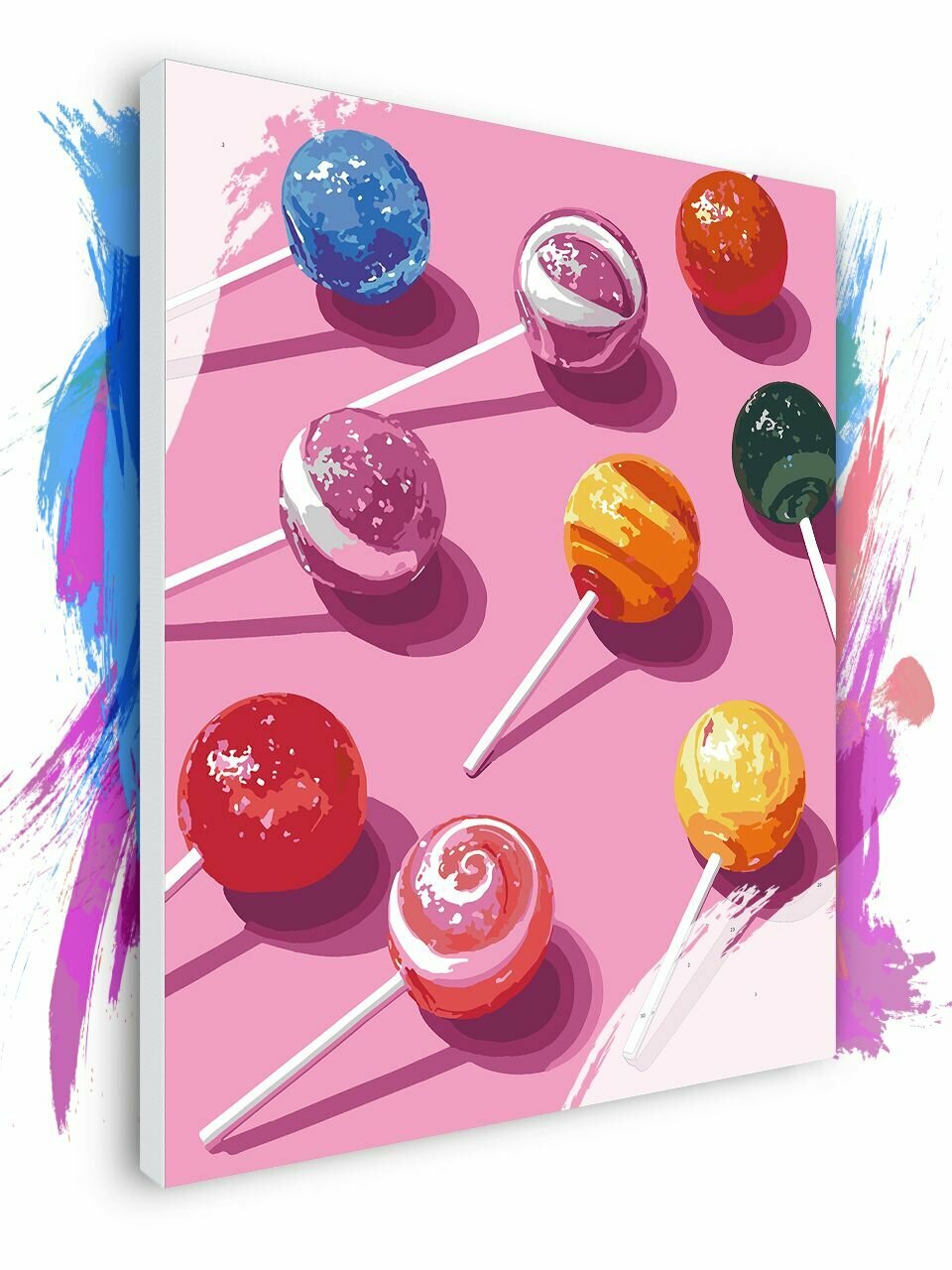 Картина по номерам на холсте Леденцы 80 х 100 см