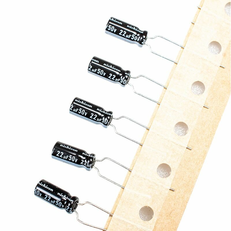 2шт. Nchicon Конденсатор электролитический 50В-22мкФ (22uF-50V, 5x11мм)