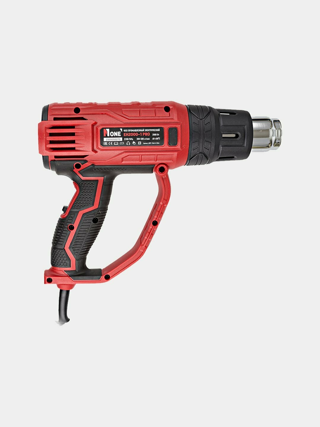Фен строительный NUMBER ONE EH2000-1PRO, 2000Вт, защита от перегрева, регулировка температуры — фото 1