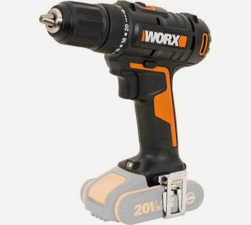 Изображение товара Дрель-шуруповерт аккумуляторная WORX WX108.9, 50Нм, 20В, без АКБ и ЗУ
