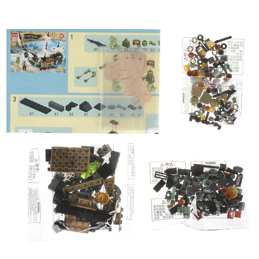 Конструктор Город Мастеров пиратский корабль, 221 деталь — фото 1