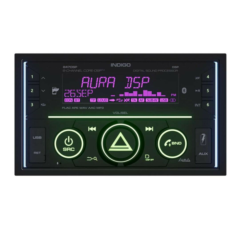Автомагнитола Aura Indigo-847DSP
