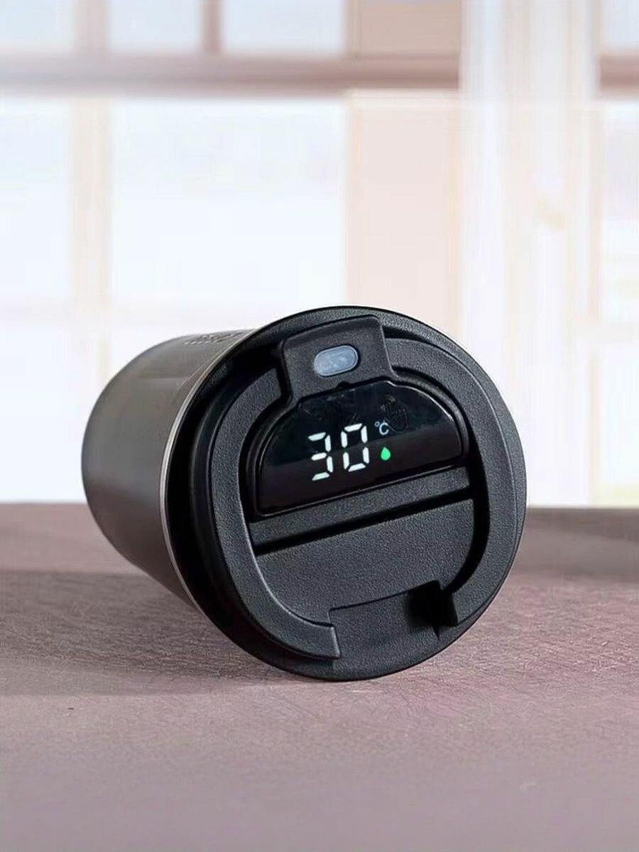 Термокружка с датчиком температуры для кофе. Объем 500 мл. — фото 1