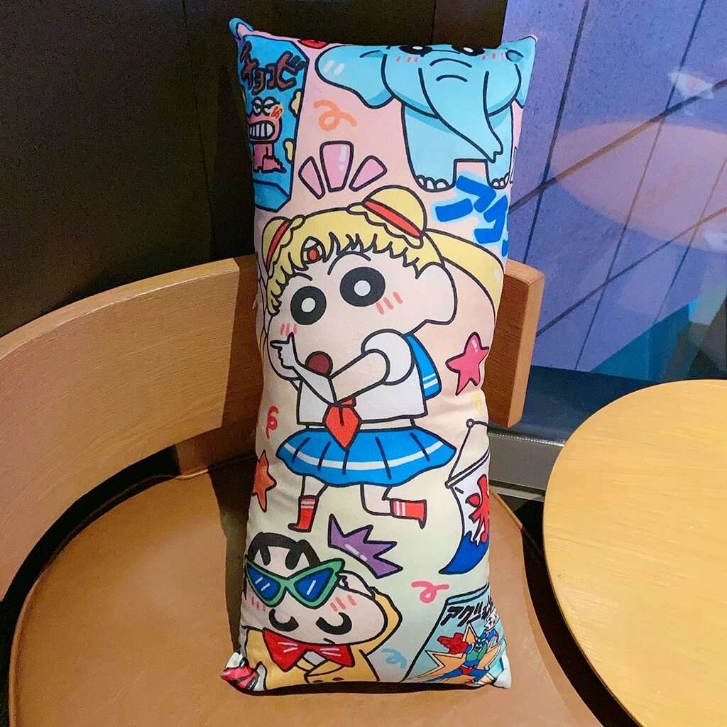 Длинная подушка Crayon Shin-chan Милый мальчик для сна, 65x28 см, мультяшный дизайн подушки для кровати