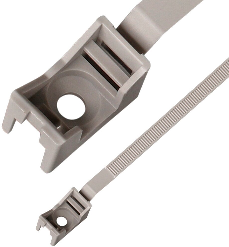 Ремешок для кабеля и труб Европартнер 16-32 мм серый (30 шт.)