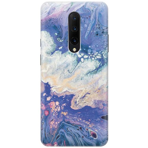 фото Gosso ультратонкий силиконовый чехол-накладка для oneplus 7 pro с принтом "фиолетовый мрамор"