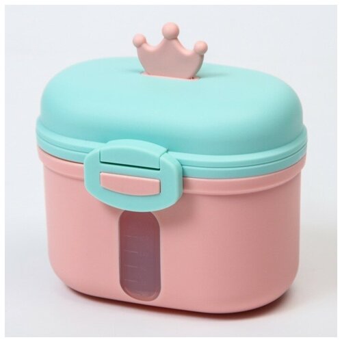 фото Контейнер для хранения детского питания «корона», 240 гр, цвет розовый mum&baby