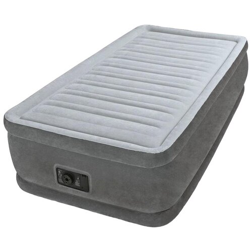 фото Надувная кровать intex comfort-plush (64412), светло-серый/темно-серый