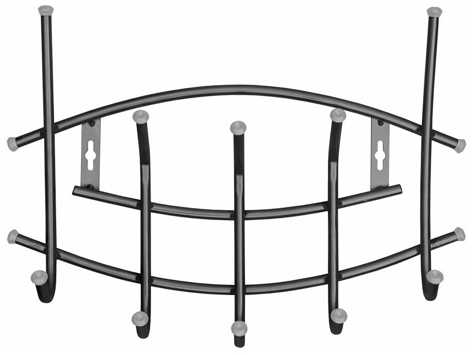 Вешалка настенная "Ника-Премиум 3" 5 крючков (450х305х85мм, цвет черный