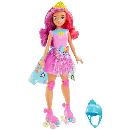 Интерактивная кукла Barbie Виртуальный мир Повтори цвета, 29 см, DTW00 розовый