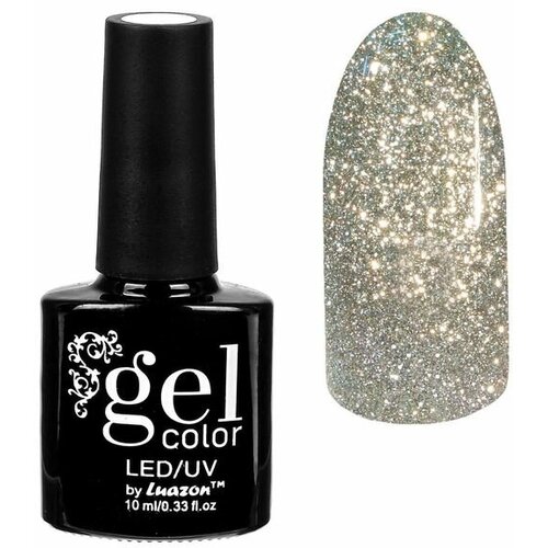 Гель-лак для ногтей Сверкающая платина, трeхфазный LED/UV, 10мл, цвет 001 золотой