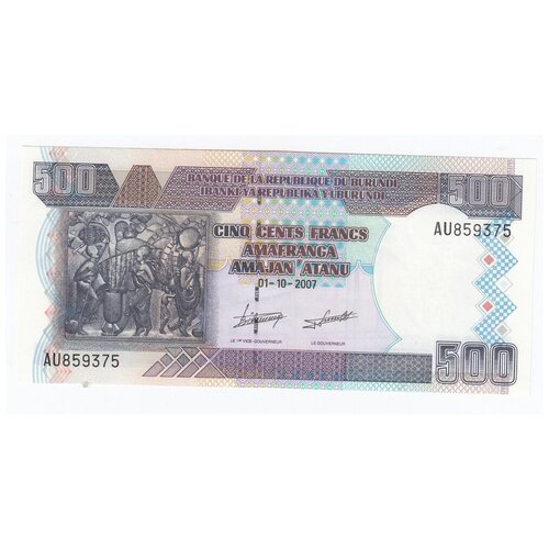Бурунди 500 франков 1.10.2007 г. бурунди 5000 франков 2008 г порт бужумбура на озере танганьика unc мал