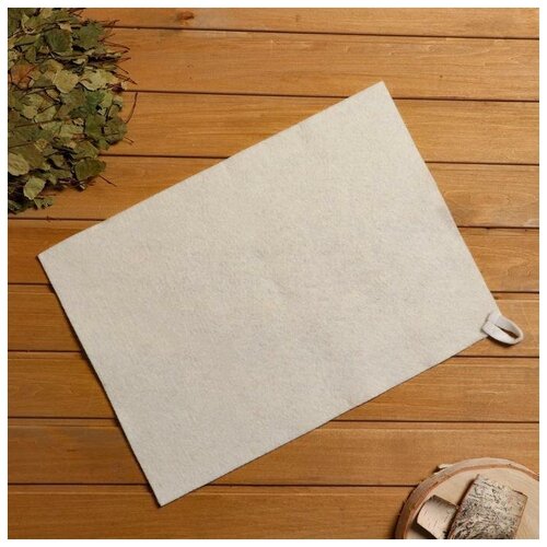 Коврик для бани войлок белый 3852 см 608₽