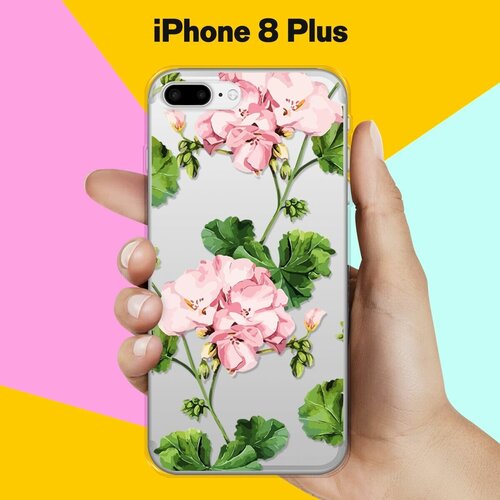 Силиконовый чехол Розовые цветы на Apple iPhone 8 Plus