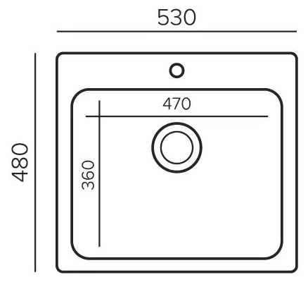 Мойка кухонная Polygran Quartz Bond 530, уголь, арт.688230 - фотография № 3