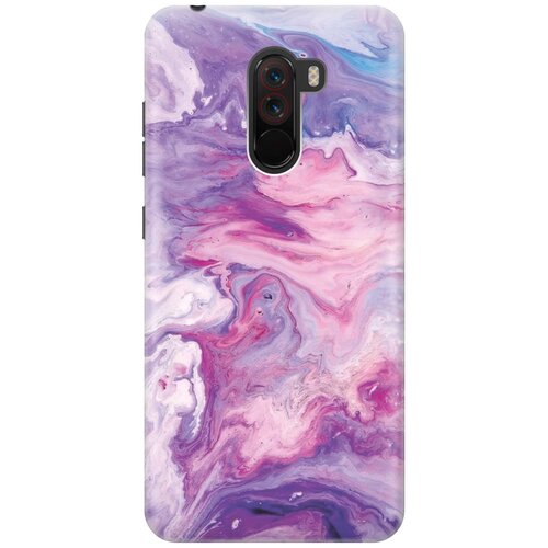 фото Cиликоновый чехол на xiaomi pocophone f1 / сяоми покофон ф1 с принтом "purple marble" gosso