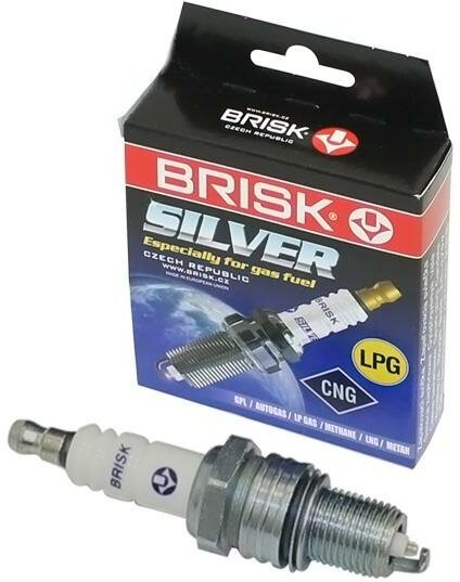 фото Свечи зажигания дв.4216, 4213 ЕВРО-3/ВАЗ-2101-21213 (карбюратор) под ГБО, к-т 4 шт, Brisk, "SILVER" LR15YS (0.7)