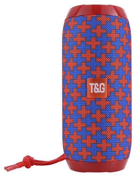 Портативная колонка T&G TG-117 (красный/синий)