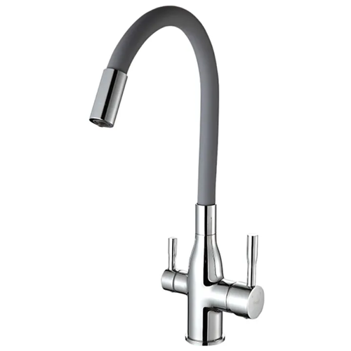 Смеситель для ванны Frap F4396 серый/хром смеситель для кухни мойки frap f4396 серый хром