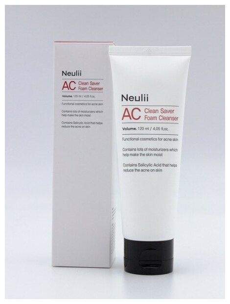 Neulii, пенка для умывания, AC Clean Saver Foam Cleanser (120ml)