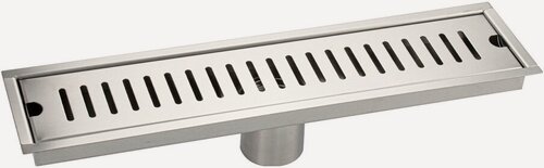 Изображение товара Трап для душа санакс из нержавеющей стали с гидрозатвором, сатиновый , 400 мм