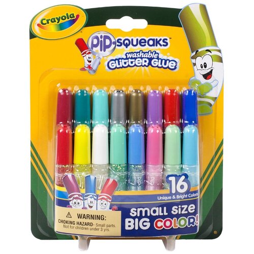 Crayola Клей с блестками для декорирования, 16 шт., разноцветный