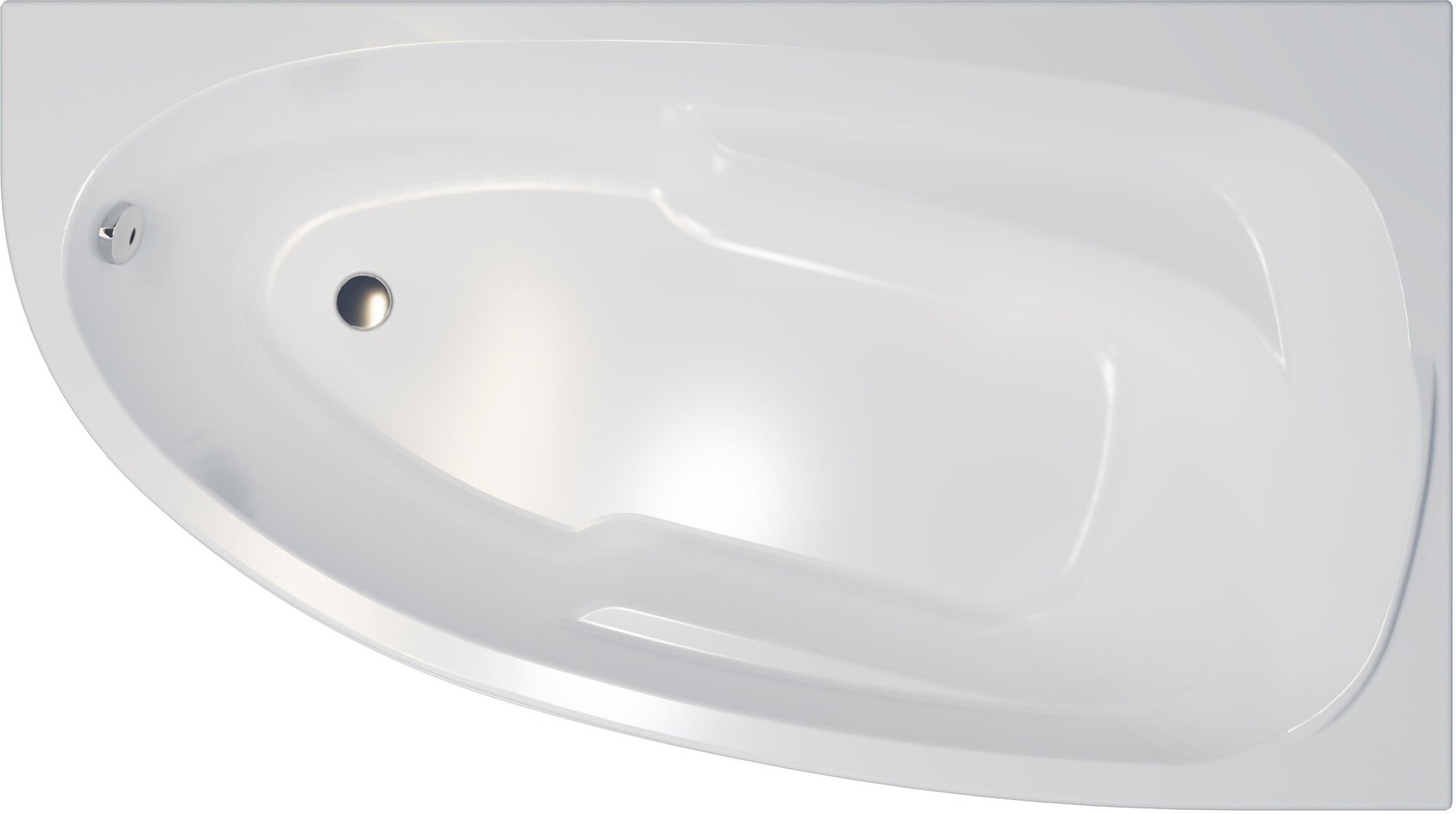 Акриловая ванна 1ACReal Мадрид 170х95 левая (Х) ассеметрия, в комплекте с каркасом усиленным
