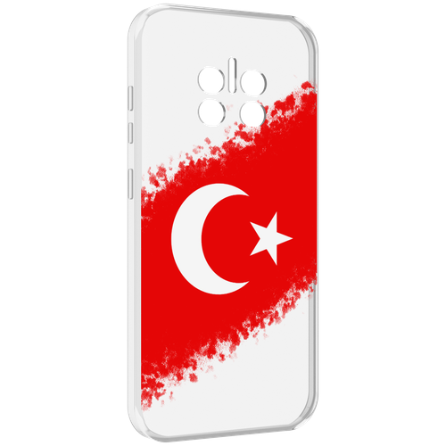 Чехол MyPads флаг Турции для Doogee V11 задняя-панель-накладка-бампер чехол mypads флаг турции для doogee s41 s41 pro задняя панель накладка бампер