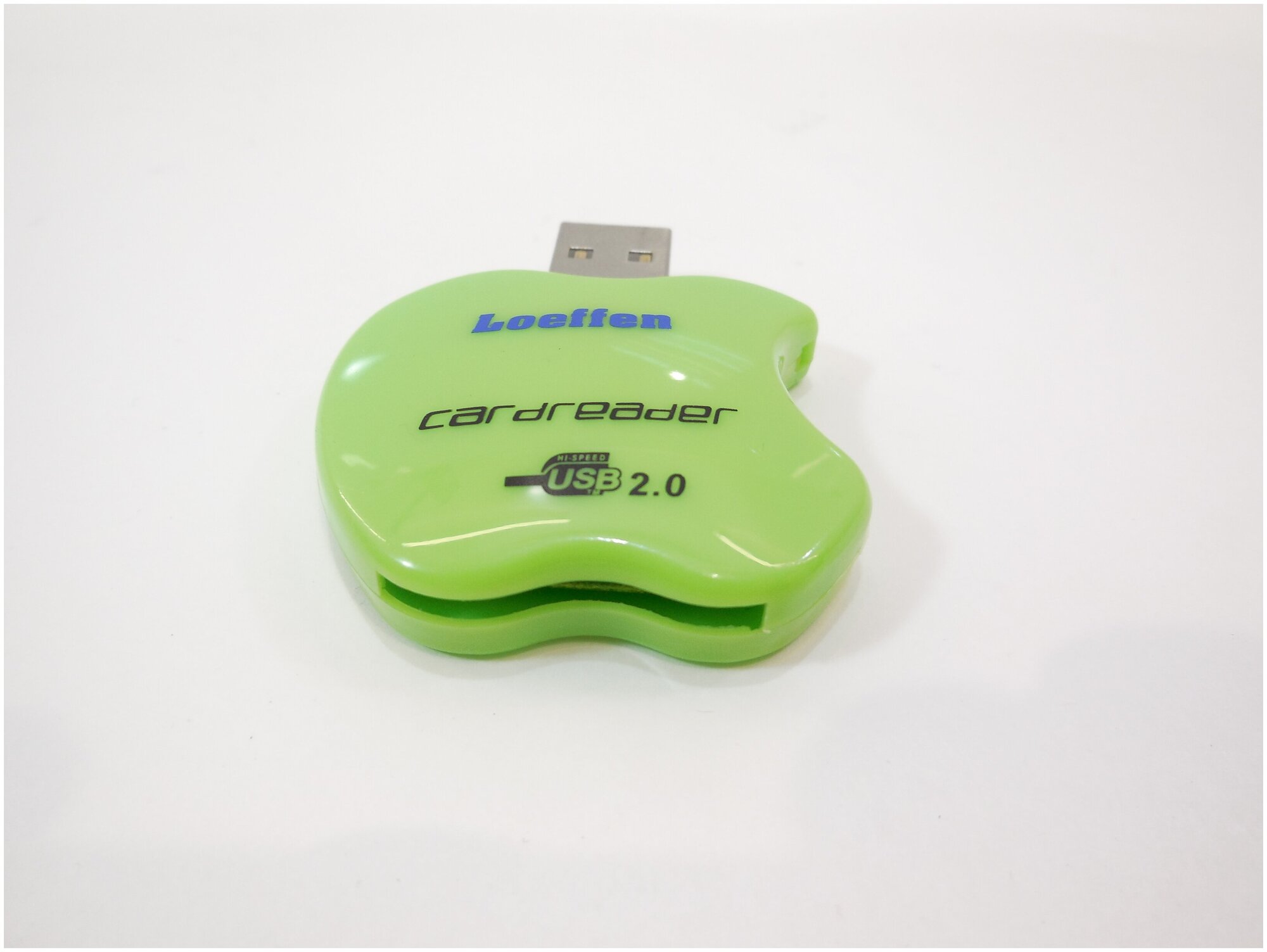 USB Картридер SD to USB Loeffen Lf-CP-759 для SD / SDHC карт цвет зеленый форма Apple