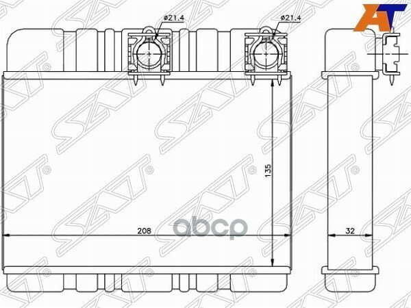 Радиатор Отопителя Салона Bmw 3 E46 98-05/X3 E 83 04-10 W A/C Sat арт. ST-BM33-395-0