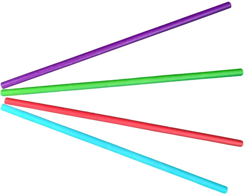 Бумажные трубочки для прохладительных напитков, длина 197 мм диаметр 6 мм Ассорти - фотография № 2