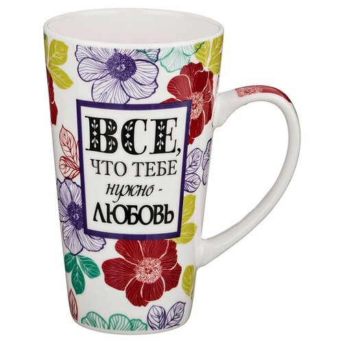 фото Кружка lefard тезис 260-227, 500 мл, белый/красный/фиолетовый