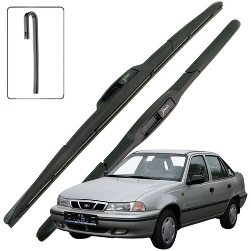 Дворники Daewoo Nexia N100 Дэу Нексия 100 рест 2002 2003 2004 2005 2006 2007 2008 Щетки стеклоочистителя гибридные 500мм-500мм к-т 2шт